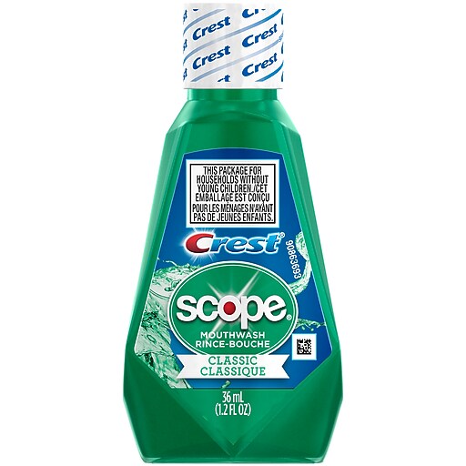 Crest Scope Classic Mouthwash, Original Formula 1.2 fl. oz. (97506