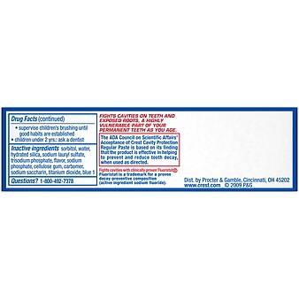 Crest Cavity Protection Regular Toothpaste, 0.85 oz., 240 Pack/Carton (PAG30501)