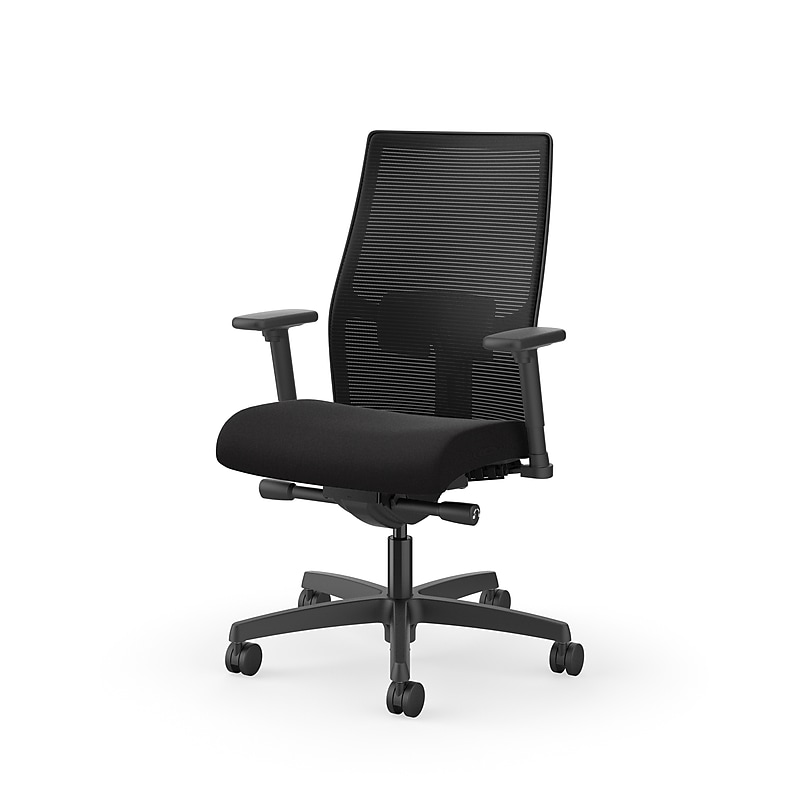HON Ignition 2.0 Mesh/Fabric Computer and Desk Chair, Black (HONI2M2AMLCPIP) image 1