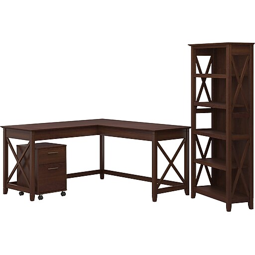 Shop Staples for Bush Furniture Key West 60"W LShaped Desk with 2