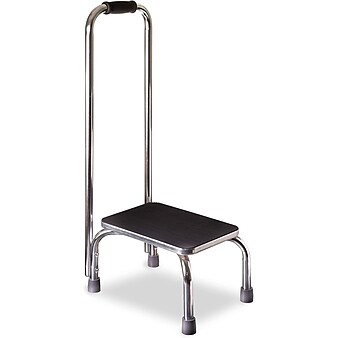 Briggs Healthcare Duro-Med Foot Stool with Support Handle, Steel, Black (539-1902-0099)