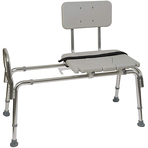 DMI Heavy-Duty Sliding Transfer Bench with Cut-Out Seat