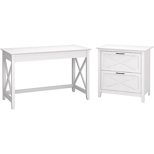 Shop Staples For Bush Furniture Key West 48 Writing Desk With 2
