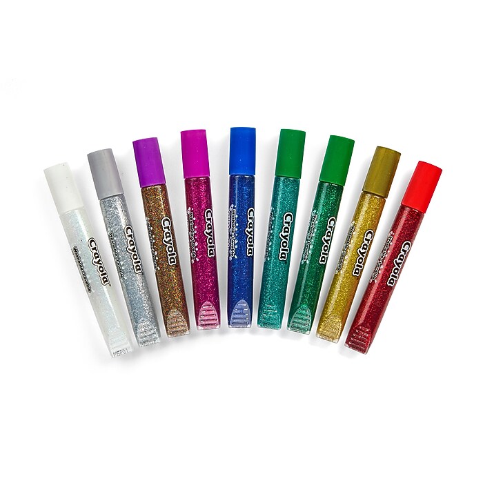 Crayola Glitter WashableRemovable Craft Glue, White (69