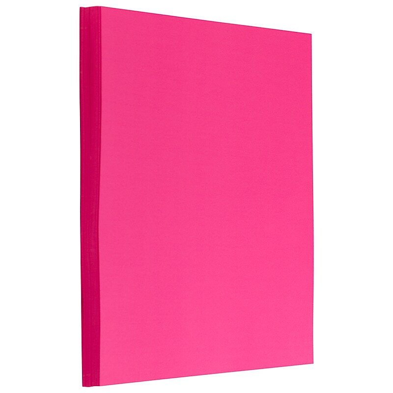 JAM Paper 8.5" x 11" Color Multipurpose Paper, 32 lbs. Ultra Fuchsia Bright Hue, 100 Sheets/Pack (184931) image 1