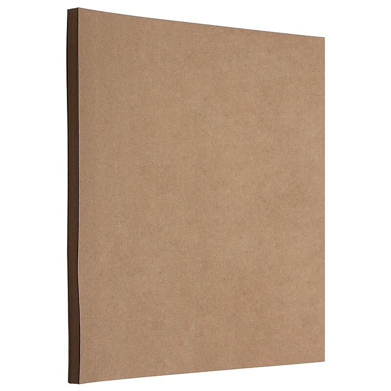 JAM Paper Matte 65 lb. Cardstock Paper, 8.5" x 11", Brown Kraft, 50 Sheets/Pack (LEKR120606) image 1