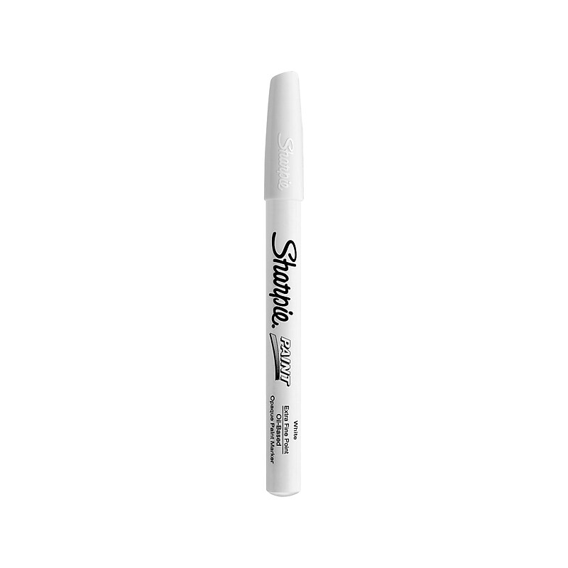 Sharpie Oil-Based Paint Marker, Extra Fine Tip, White Ink (1875034) image 1
