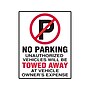 Cosco No Parking Indoor/Outdoor Wall Sign, 15" x 19", White/Black/Red (098060)~#|#~sp72204321_sc7