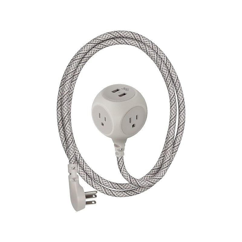 360 Electrical Habitat 2.4 6" Cable, French Grey (360464) image 1