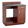 Safco 36"H Modular Break Room Appliance Base Cabinet, Mahogany/Slate (1705MH)~#|#~sp72205833_sc7