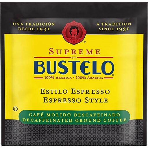Café Bustelo 11G Supreme Regular Roast, Decaf, Arabica Coffee Single