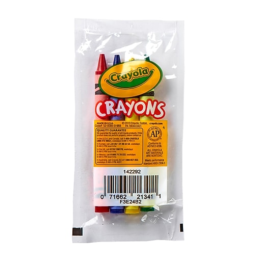 Crayola Crayons, 4/Pack, 360 Packs/Carton (5200831003) Staples
