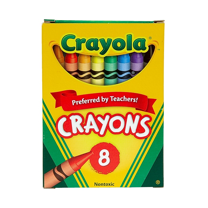 Crayola Crayons Assorted Colors, 8/Box (52-0008) | Staples