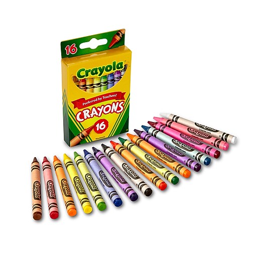 Crayola Crayons Assorted Colors, 16/Box (523016) Staples