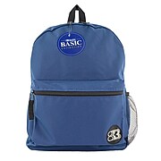 BAZIC Basic Collection Polyester School Backpack, Solid, Blue (BAZ1031)