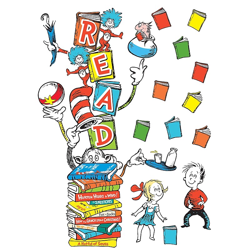 Eureka Dr. Seuss Reading All-In-One Door Decor Kit, 34/Pack (EU-849314) image 1
