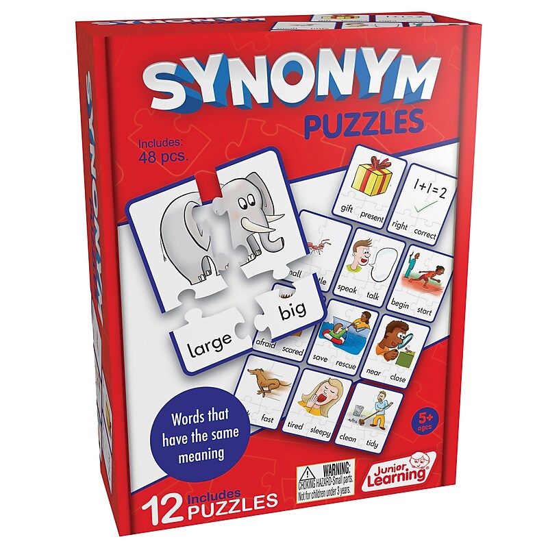 Junior Learning 48-Piece Synonym Puzzles, 12/Set (JRL241) image 1
