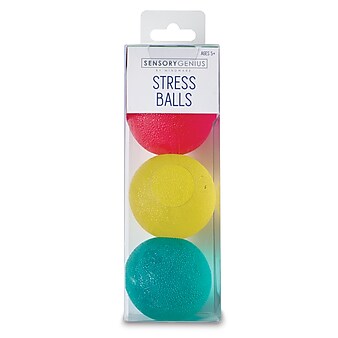 MindWare Sensory Genius Stress Balls, Assorted Colors, 3/Pack (MWA13785009)