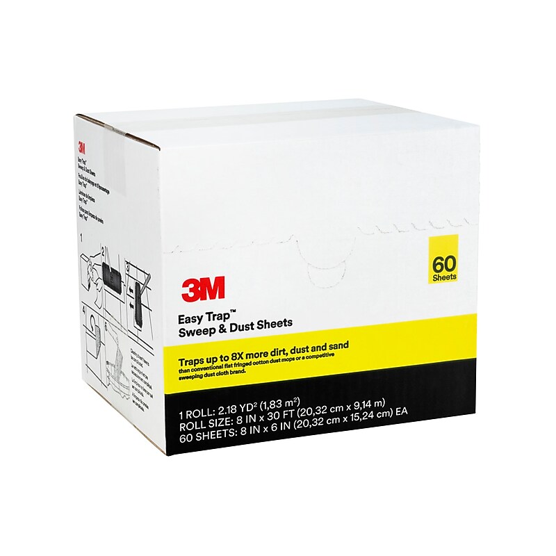 3M Easy Trap Dusting Cloths, 60 Sheets/Roll (59152W) image 1