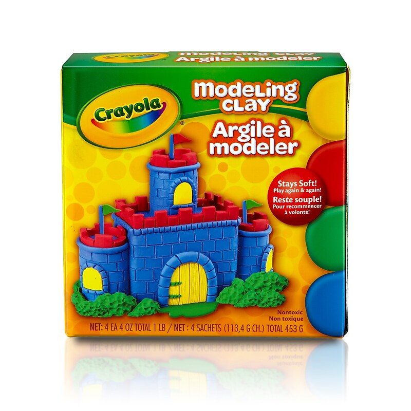 Crayola Modeling Clay Sticks, 4 oz., Assorted Colors, 4/Box (57-0300) image 1