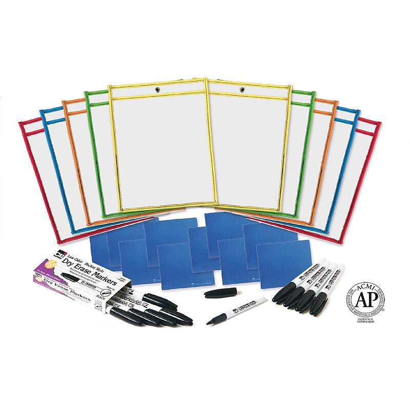 Charles Leonard Classpack Reusable Dry Erase Sets, 10/Pack (CHL29130) image 1