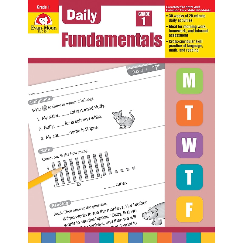 Evan-Moor Daily Fundamentals, Grade 1 - Teacher's Edition (EMC3241) image 1