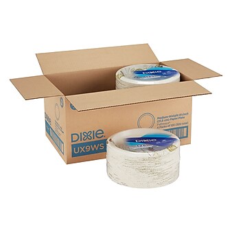 Dixie Pathways Medium-Weight Paper Plates, 8.5”, 500/Carton (UX9WS)