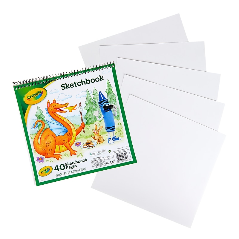 Crayola 9" x 9" Sketch Book, 40 Sheets/Book (99-3404) image 1