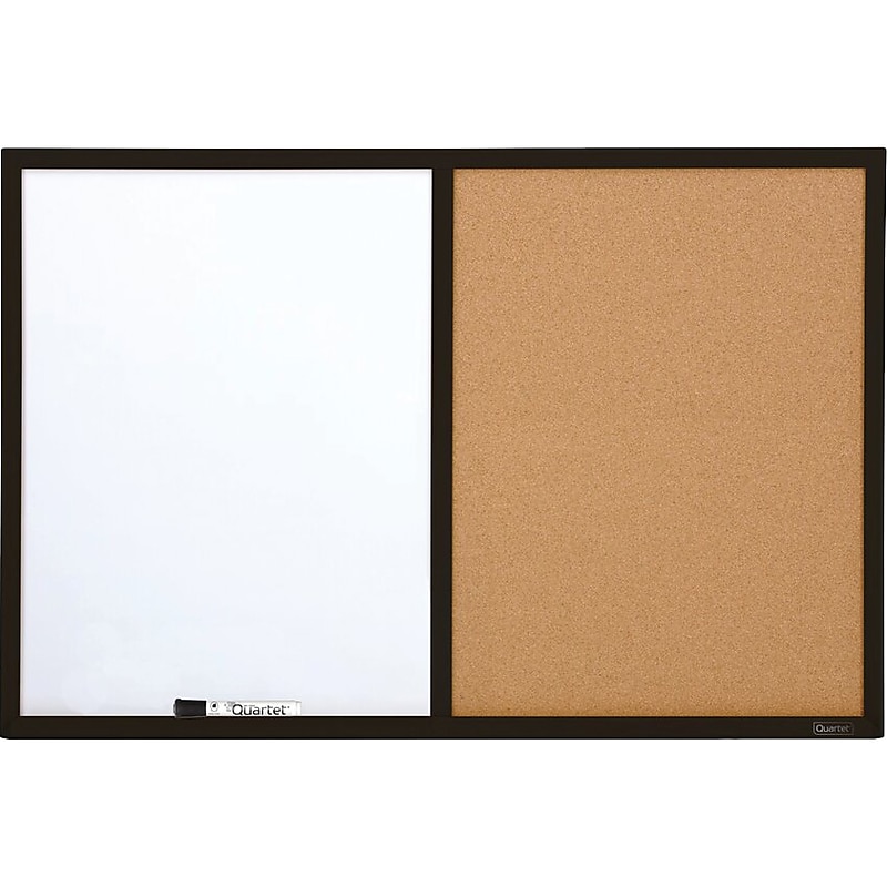 Quartet Cork & Dry-Erase Whiteboard, Wood Frame, 3' x 2' (95223B) image 1