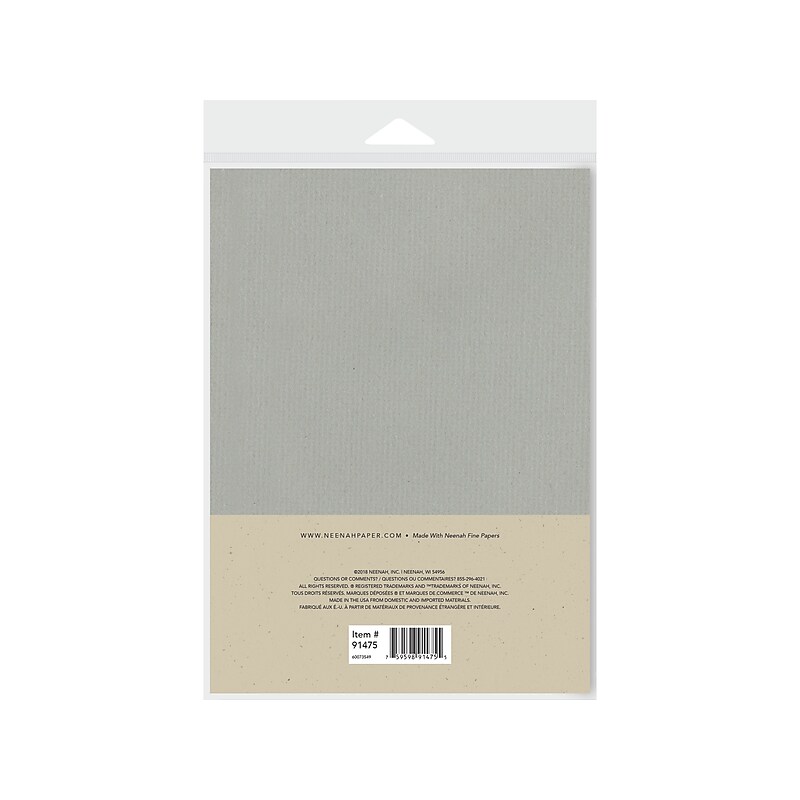Neenah Paper Social A7 Everyday Envelopes, Gray, 25/Pack (91475) image 1
