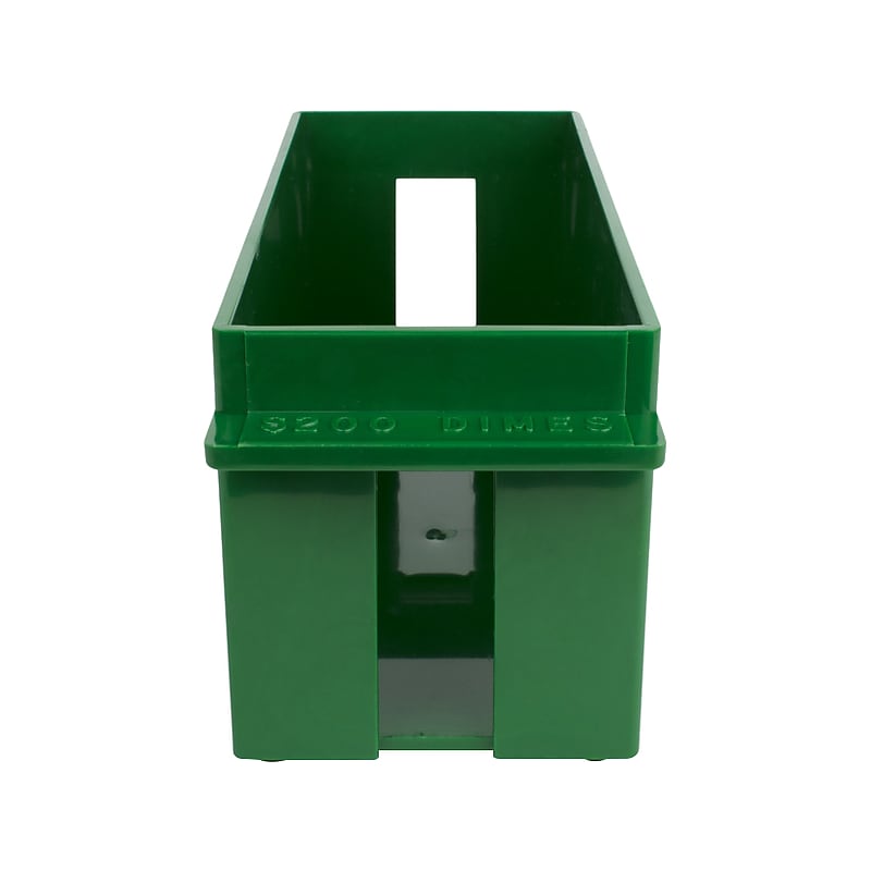 CONTROLTEK Dimes Coin Tray, 1 Compartment, Green (560166) image 1