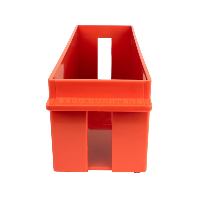 CONTROLTEK Quarters Coin Tray, 1 Compartment, Orange (560168) image 1