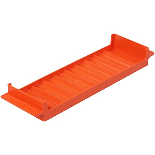 CONTROLTEK Quarters Coin Tray, 10 Compartments, Orange (560563) Staples
