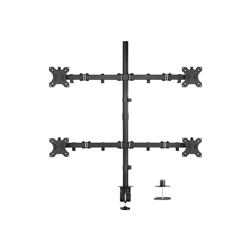 Mount-lt! Adjustable Quad Monitor Mount, Up to 32", Black (MI-2754) image 1