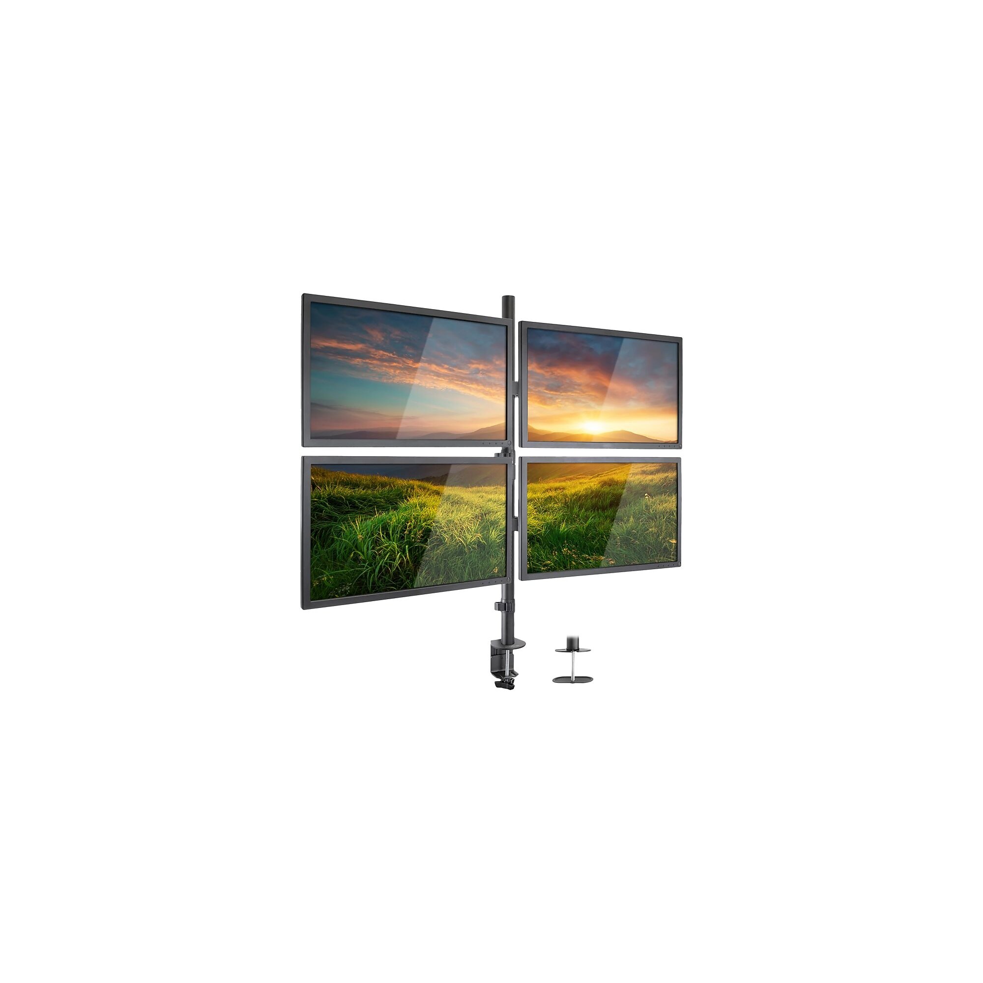 Mount-lt! Adjustable Quad Monitor Mount, Up to 32″, Black (MI-2754) Sansujyuku sansujyuku.com
