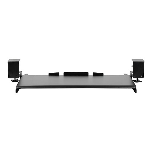Mountlt! Adjustable Keyboard Tray, Slate Black (MI7143) Staples