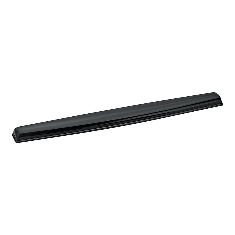 Fellowes Crystal Gel Wrist Rest, Non-Skid Backing, Black (9112201) image 1