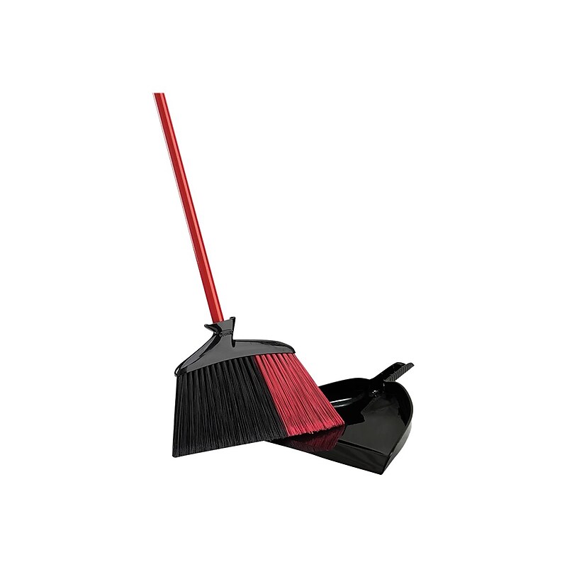 Libman HighPower Broom w/Dustpan, Black/Red (905) image 1