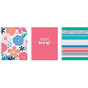 Carolina Pad Day Trip 1-Subject Notebook, 8.5" x 10.5", College Ruled, 80 Sheets, Assorted Colors (00021)