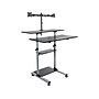 Mount-It! 39.5"W Adjustable Steel Standing Desk with Dual Monitor Mount, Gray/Black (MI-7972)~#|#~sp73357349_sc7