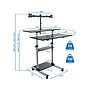 Mount-It! 39.5"W Adjustable Steel Standing Desk with Dual Monitor Mount, Gray/Black (MI-7972)~#|#~sp73357350_sc7