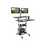 Mount-It! 39.5"W Adjustable Steel Standing Desk with Dual Monitor Mount, Gray/Black (MI-7972)~#|#~sp73357351_sc7