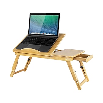 Mount-It! 19" x 11.75" Bamboo Laptop Stand, Brown (MI-7212)