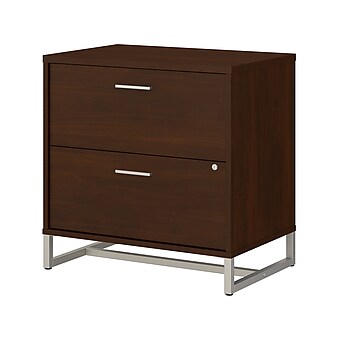 Office by kathy ireland® Method 2-Drawer Lateral File Cabinet, Locking, Letter/Legal, Century Walnut, 29.76" (KI70504SU)