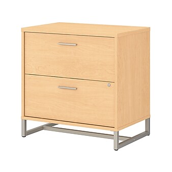Office by kathy ireland® Method 2-Drawer Lateral File Cabinet, Locking, Letter/Legal, Natural Maple, 29.76" (KI70304SU)