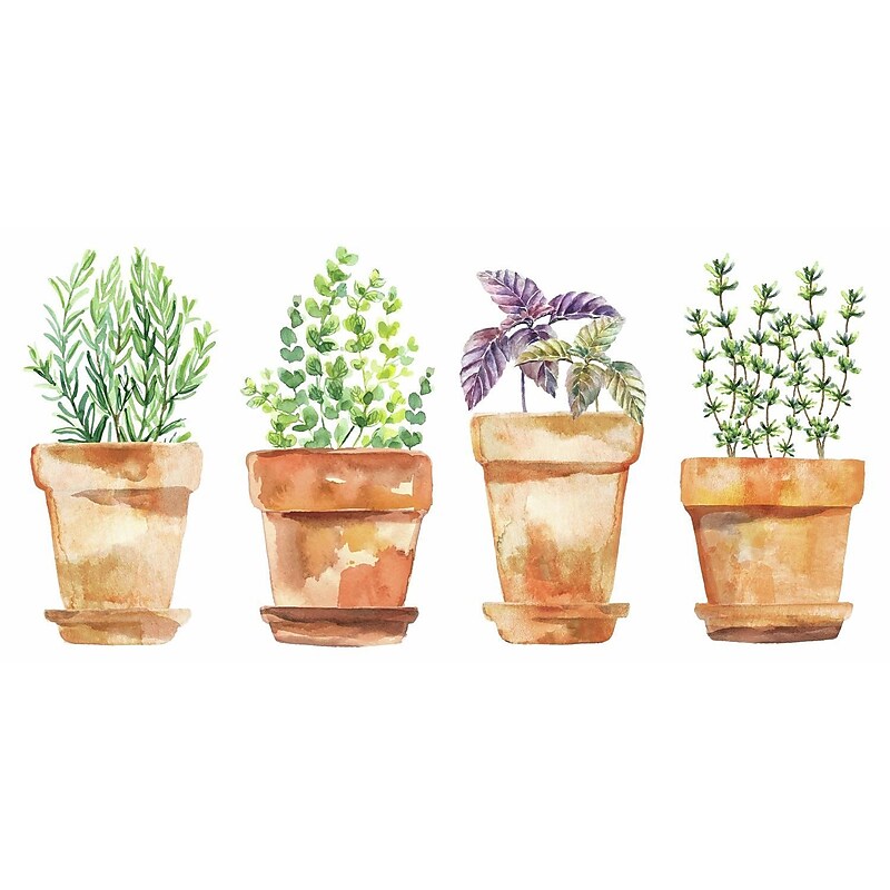 RoomMates Peel and Stick Wall Contemporary Decals, Botanical, 4/Pack (RMK3652SCS) image 1