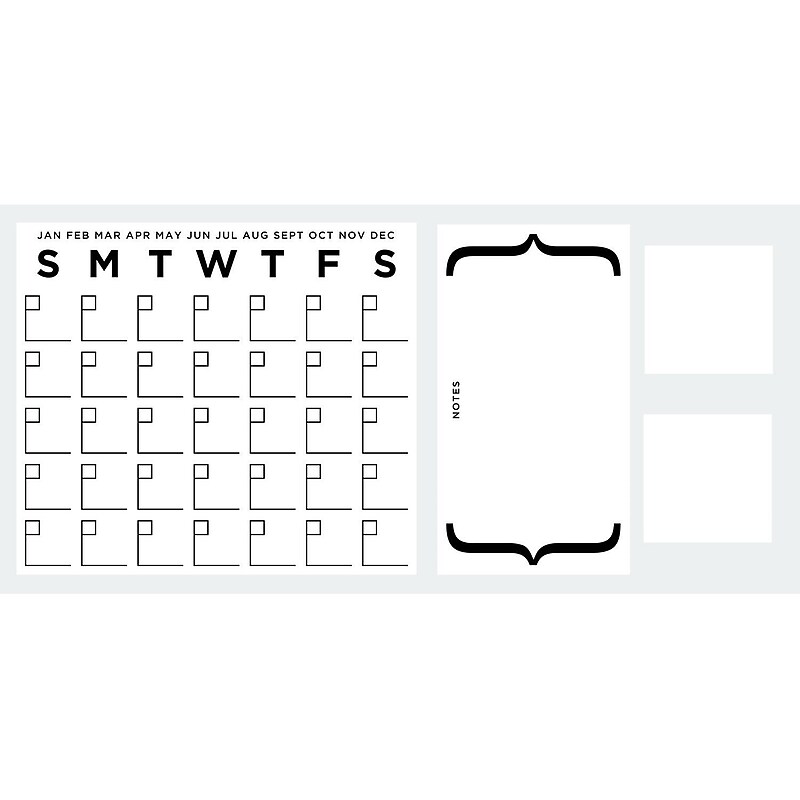 RoomMates Peel and Stick Wall Contemporary Decals, Calendar, 4/Pack (RMK3726GM) image 1