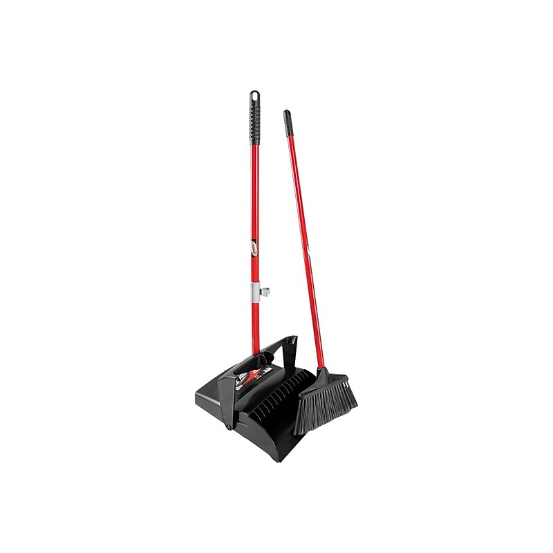 Libman High Power Broom with Dustpan, Black/Red (919) image 1