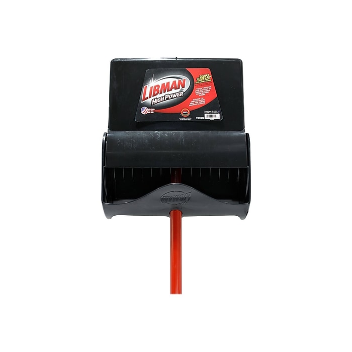 Libman High Power Broom with Dustpan, Black/Red (919) | Staples