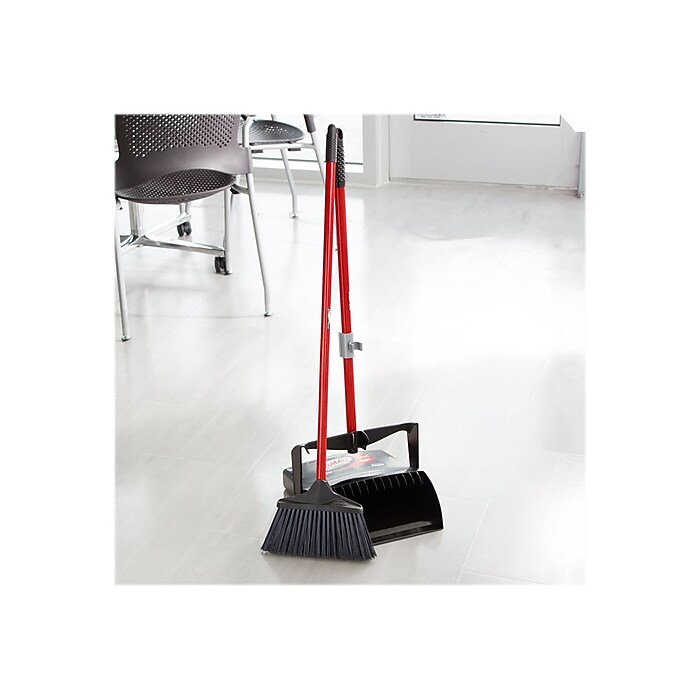 Libman High Power Broom with Dustpan, Black/Red (919) | Staples